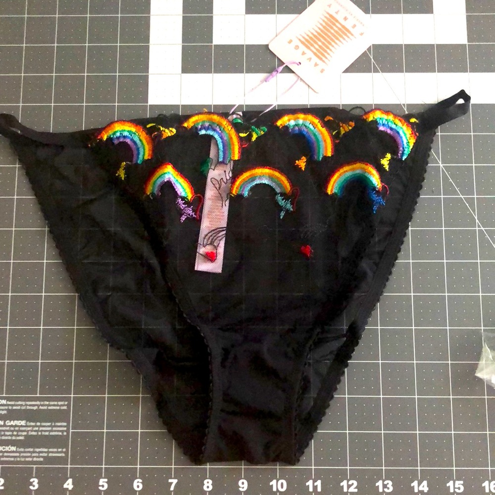 Black sheer, rainbow pride, Savage X Fenty panties